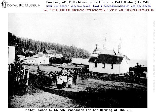 Procession for the opening of the residential school